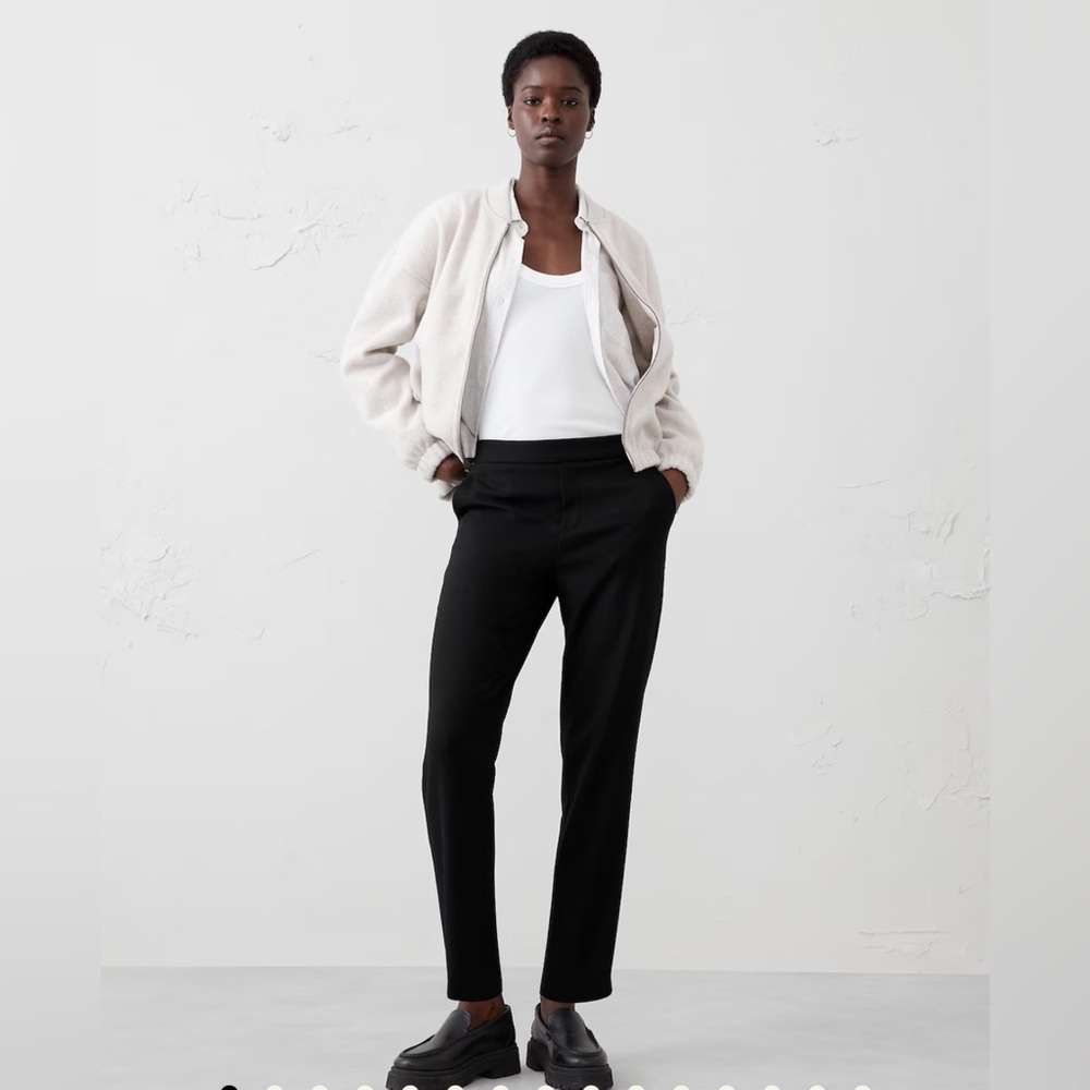 Banana Republic Factory Hayden Tapered Pant - Black